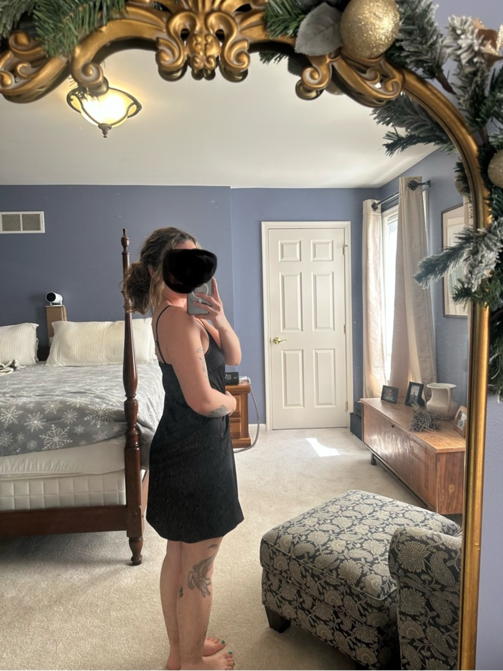 White House Black Market Black Mini Slip Dress - Picture 5 of 5